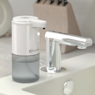 White Stainless Steel Automatic Foaming Soap Dispenser
