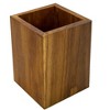 EcoDecors® Eleganto® 9 Piece Teak Wood Bathroom Amenities Set in EarthyTeak® Finish - 3 of 4