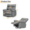 homfan Electric Recliner Chair - PU Leather 360° Swivel Recliner with Heat and Massage, Comfortable Lazy Chair for Living Room, Bedroom, Nursery - 3 of 4