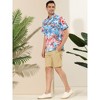 Lars Amadeus Men's Summer Floral Print Short Sleeve Button Down Beach Hawaiian Casual Shirt - 4 of 4