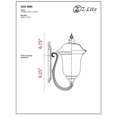 Z-Lite Armstrong 1 - Light Wall Light in  Black