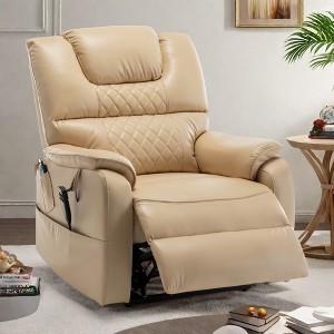 Oversized PU Power Lift Recliner Chair with OKIN Motor, Infinite Position, Lay Flat 180¡ã, and Extra-Wide Seat - 1 of 4