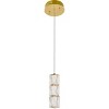 Elegant Lighting Polaris LED Gold Pendant with Clear Royal Cut Crystal - 3 of 4