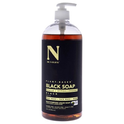 Dr. Natural Multi-Purpose Black Liquid Soap - Natural West African Body Wash - Gentle Hand Soap - Deep Moisturizer, Fights Acne - 32 oz