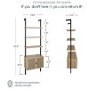 Nathan James 72.5" Set of 2 Theo Bookshelf with Doors Light Oak Rattan - 4 of 4