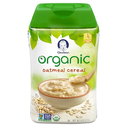 Gerber Organic Single Grain Oatmeal Baby Cereal - 8oz : Target