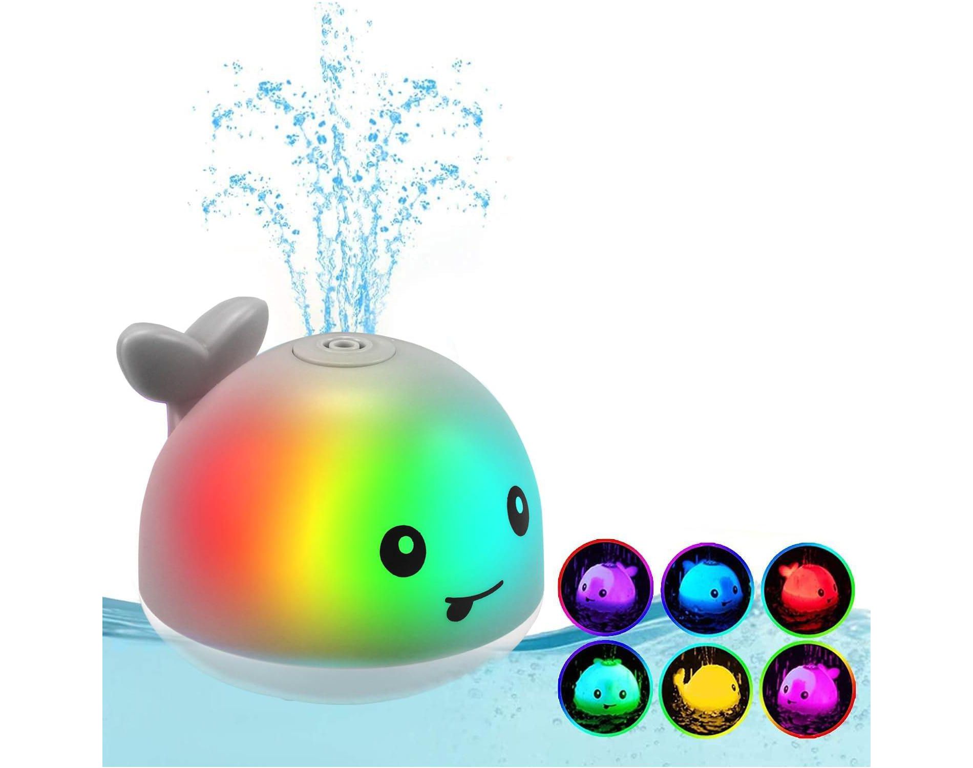 Infant and toddler whale bath toys, children's bath toys - glowing pool and bathtub toys, suitable for babies and children