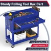 Huxxion 3-Tier Rolling Tool Cart on Wheels, Heavy Duty Mechanic Tool Cart with Drawers, Utility Cart for Workshop Garage Warehouse(Gray) - 3 of 4