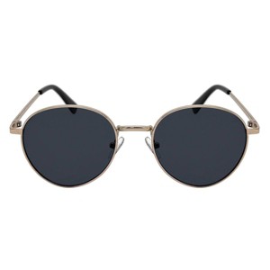 Women's Metal Round Sunglasses - Wild Fable™ Gold: Full Rim, Adjustable Nose Pads, Maximum UV Protection, Recycled Metal - 1 of 2
