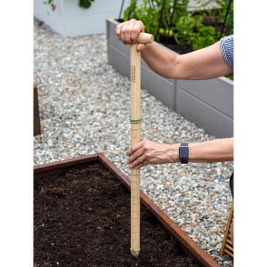 Gardener's Supply Company | Wicked Big Garden Dibber | 30 Inch Extra Large Ergonomic T-Handle | Wooden Gardening Bulb Planter, Hole Puncher, Seed - 1 of 4