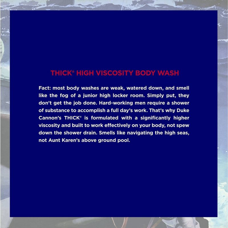 Duke Cannon THICK High-Viscosity Body Wash - Naval Diplomacy - Body Wash for Men - 17.5 fl. oz, 6 of 12