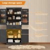 72Inch Tall Pantry Cabinet, Farmhouse Kitchen Storage Cabinet with Drawer, 4 Adjustable Shelves, 6 Door Shelves - 3 of 4