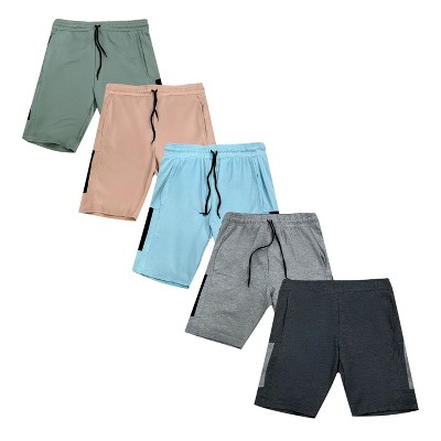 Mens 5 Pack Ultra Soft Interlock Basics Cotton Shorts