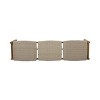 Cambria Outdoor 3 Seater Wicker Bench - Teak/Light Gray - Christopher Knight Home: UV & Water-Resistant, Iron Hardware - 4 of 4