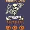 Women's Design By Humans Halloween Costume Forget Candy Just Give Me Wine Gift By TeeShirtMadness Racerback Tank Top - 2 of 3