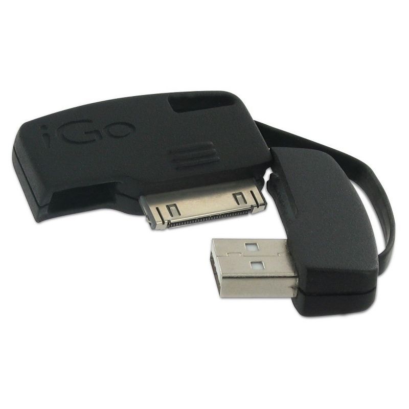 iGo KeyJuice Sync and Charge Key ring for iPad, iPhone, iPod (Black), 1 of 2