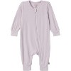 Modern Moments™ by Gerber Baby Girls' 2-Pack Footless Coveralls, Ivory Seashells - 2 of 4