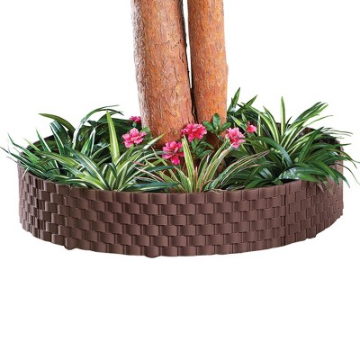 Collections Etc Faux Rattan Garden Border Edging, Set of 4 NO SIZE