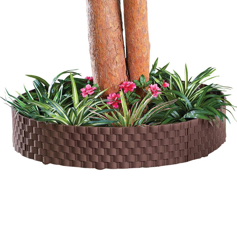 Collections Etc Faux Rattan Garden Border Edging, Set of 4 NO SIZE, 1 of 5