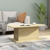 vidaXL Coffee Table Sonoma Oak 40.2"x21.9"x15.7" Engineered Wood - 2 of 4