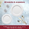 Smarty Had A Party White Pearl String Round Plastic Dinnerware Set - 120 Sets - 4 of 4