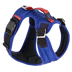 Gooby Pioneer Dog Harness with Control Handle & Seat Belt Restrain Capability, XLarge, Blue - 1 of 1