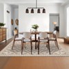 Washable Modern Farmhouse Area Rug with Butterflies Print, Botanical Low Pile Soft Large Carpet for Home Decor - 4 of 4
