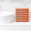 Unique Bargains Hotel Spa Bathroom Highly Absorbent Quick Drying Solid Cotton Washcloths 6 Packs - 2 of 4