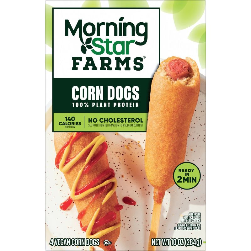 Morningstar Farms Vegan Frozen Veggie Classics Corn Dogs - 10oz/4ct, 3 of 7