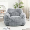 MAYEERTY Bean Bag Sofa Chair with Armrests - High-Density Foam, Lazy Comfy for Adults, Living Room/Bedroom Reading. - 2 of 4