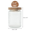 Unique Bargains Texture Decorative Glass Jar with Lid 1 Pc - 3 of 4