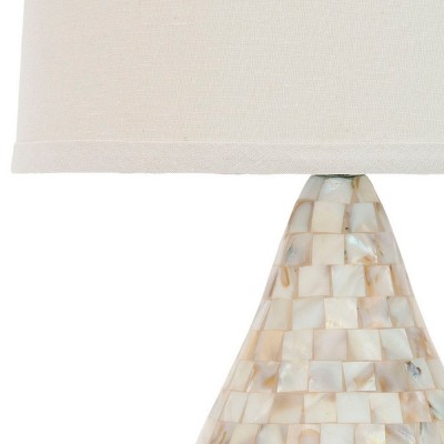 Lauralie 20.5" White Capiz Shell Table Lamp Set