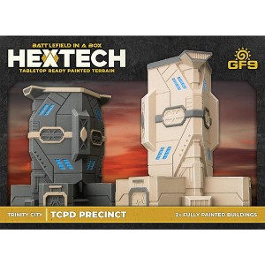 Hextech Trinity City: Painted TCPD Precinct Buildings, 2 Pieces - 1 of 4