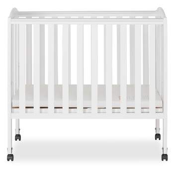 Dream On Me 2-in-1 Portable Folding Stationary Side Crib, White
