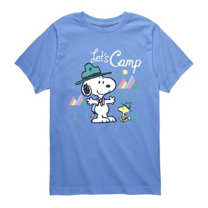 Boys' - Peanuts - Snoopy Camping Short Sleeve Graphic T-Shirt - 1 of 4