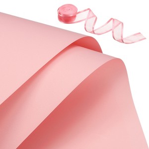 Unique Bargains Waterproof Decorative Smooth Touch Elegant Gift Wrap with Ribbon Tape 20 Pcs - 1 of 4