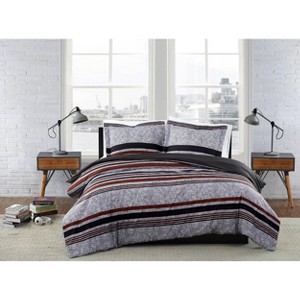 London Fog Warren Stripe Comforter Set - 1 of 3