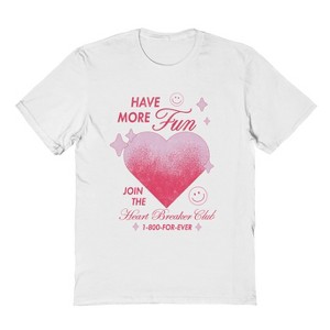 Social Collective Men's Have More Fun  Valentines Day Short Sleeve Graphic Cotton T-Shirt - 1 of 3