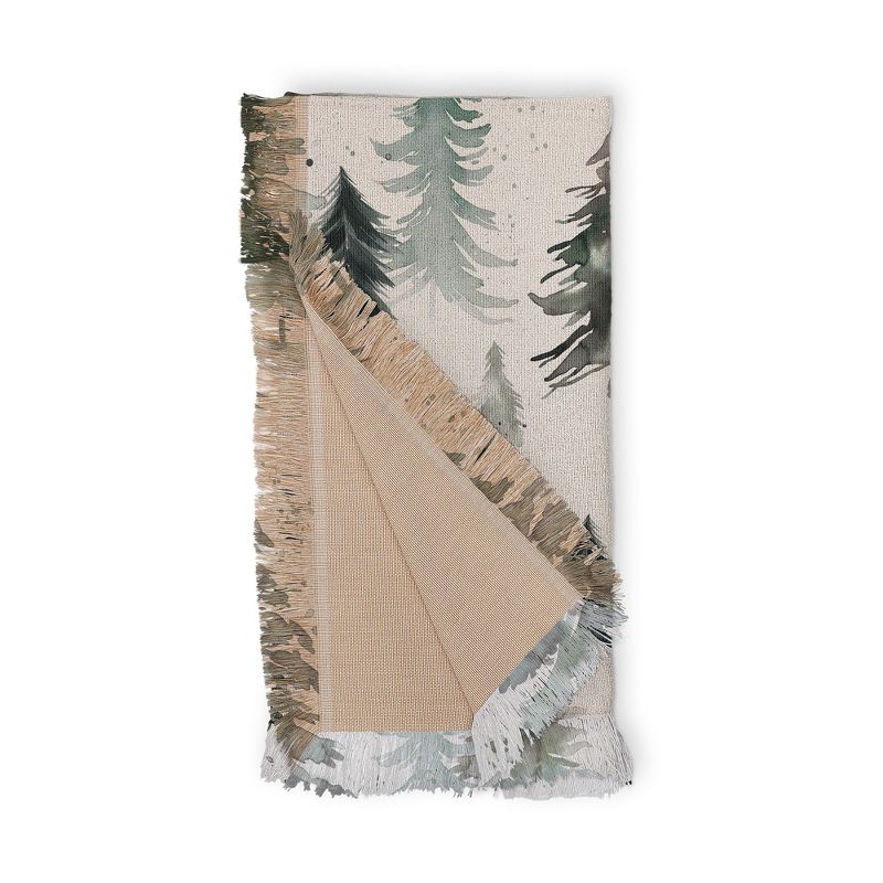 Ninola Design Winter Snow Trees Forest Neutral 56"x46" Woven Throw Blanket - Deny Designs, 4 of 6