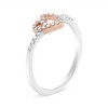 Haus of Brilliance 14K Rose Gold Plated Silver 1/5 Cttw Diamond Open Heart Promise Ring - 4 of 4