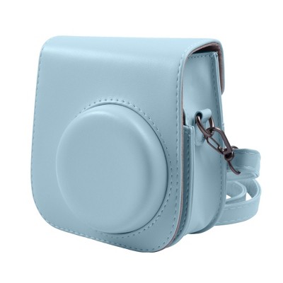 Insten Case For Fujifilm Instax Mini 11 Camera, Protective Soft PU Leather Case with Adjustable Shoulder Strap, Blue