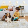 9x12 Area Rugs for Living Room ¨C Machine Washable Modern Rug, Non-Slip Stain Resistant Low Pile Indoor Carpet (Grayish Yellow) - 4 of 4