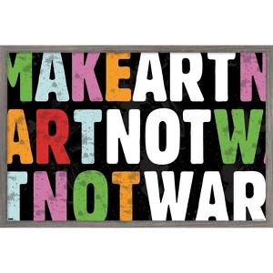 Trends International Erin Clark - Make Art Not War Framed Wall Poster Prints - 1 of 4