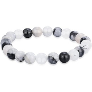 8mm Beaded Bracelets with Natural Gemstones for Women & Men, Elastic Adjustable Protection Crystal Bracelet - 1 of 4
