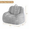 Giant Bean Bag Chair, Faux Fur Bean Bag Couch, Bean Bag Chair for Adults, Lazy Sofa Floor Sofa w Handle, Bean Bag for Gaming&Reading - 3 of 4