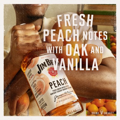 Jim Beam Peach Flavored Bourbon Whiskey - 1.75L Bottle