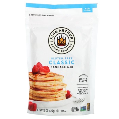 King Arthur Flour Pancake Mix Gluten Free, 15 oz (Pack of 4)