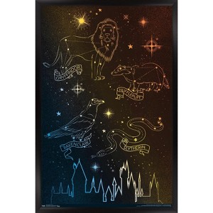 Trends International The Wizarding World: Harry Potter - Houses in the Stars Framed Wall Poster Prints - 1 of 4