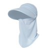 Anna-Kaci Womens Detachable Face Cover Sun Visor Cap UV Protection Mesh Panel Design with Extra Wide Brim - 2 of 4