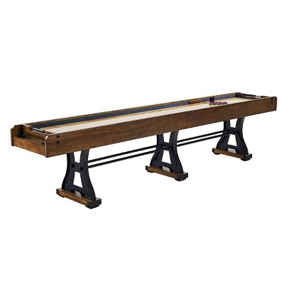 Barrington Billiards 12&#39; Coventry Shuffleboard Table with Scratch Resistant Playfield and 8 Puck Set